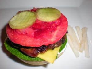 A "Cheeseburger" Made of Fruit!